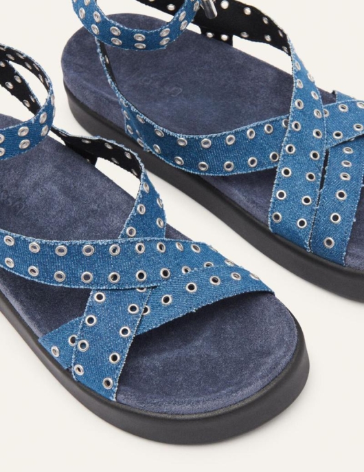 Chaussures | Femme Ba&sh Catalogna Sandale Semelle Épaisse Bleu