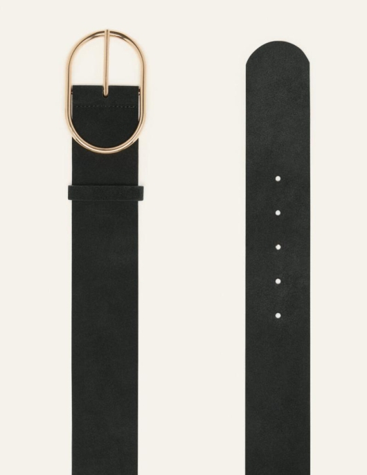 Ceintures | Femme Ba&sh Cole Ceinture En Daim Noir